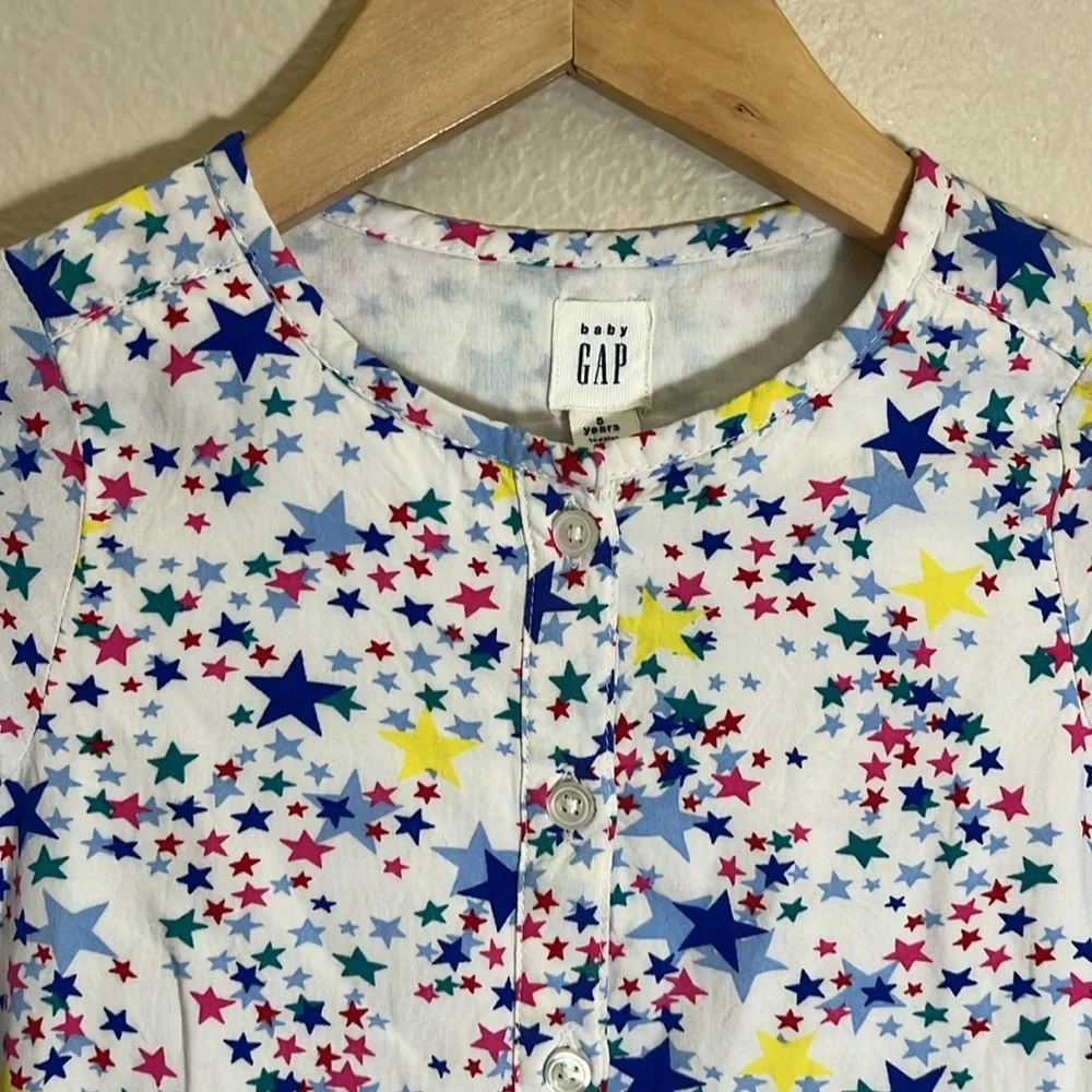 Gap Stars Multicolor Forth of July Long Sleeve Dress